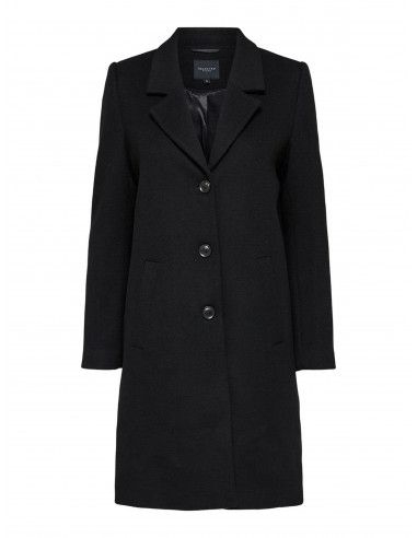 Selected Femme Sasja Wool Coat Black