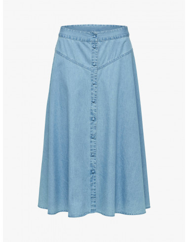 Selected Femme Joy Midi Skirt Light Blue