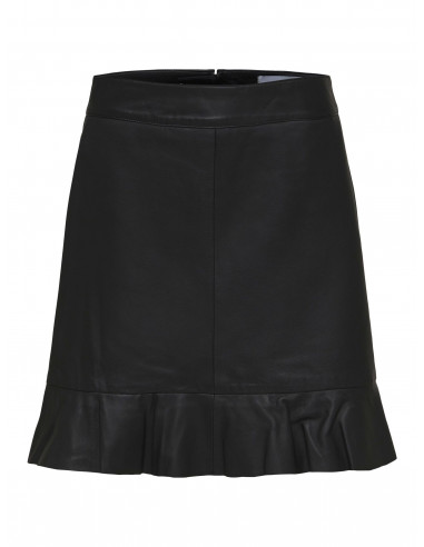 Selected Femme Kim Leather Skirt Black